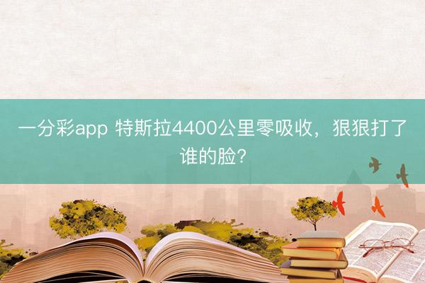 一分彩app 特斯拉4400公里零吸收,狠狠打了谁的脸?